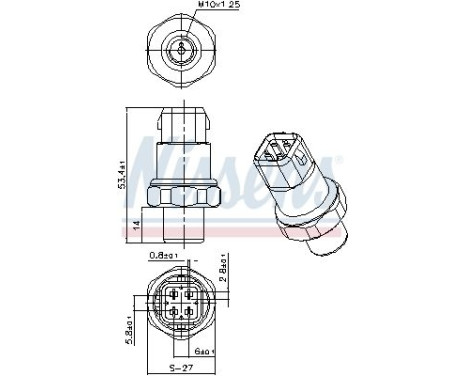 Pressure switch, air conditioning