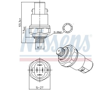 Pressure switch, air conditioning