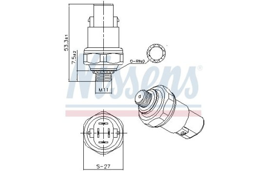 Pressure switch, air conditioning