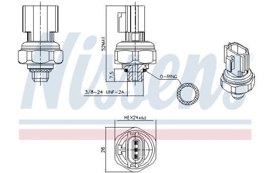 Pressure switch, air conditioning