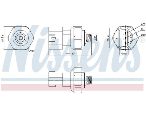 Pressure switch, air conditioning