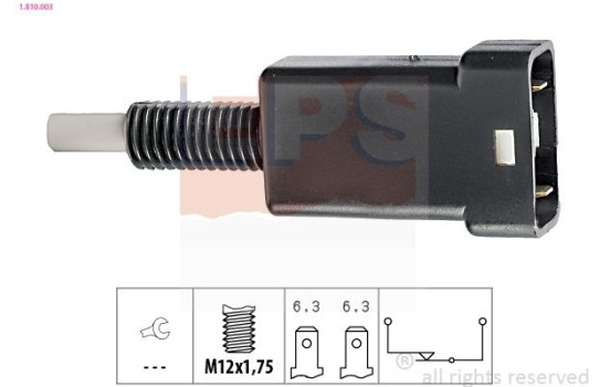 Brake Light Switch Made in Italy - OE Equivalent 1.810.003 EPS Facet