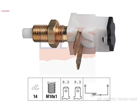 Brake Light Switch Made in Italy - OE Equivalent 1.810.020 EPS Facet