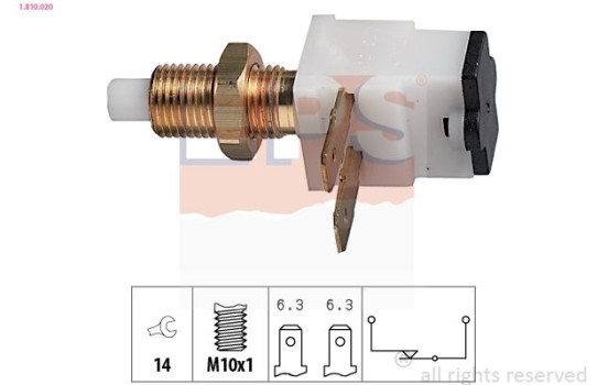 Brake Light Switch Made in Italy - OE Equivalent 1.810.020 EPS Facet