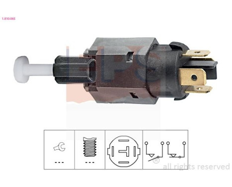 Brake Light Switch Made in Italy - OE Equivalent 1.810.065 EPS Facet