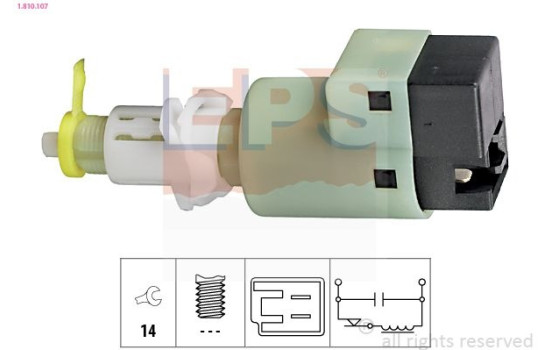 Brake Light Switch Made in Italy - OE Equivalent 1.810.107 EPS Facet