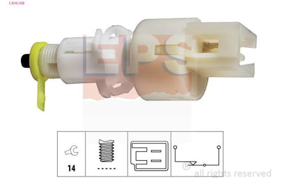 Brake Light Switch Made in Italy - OE Equivalent 1.810.108 EPS Facet
