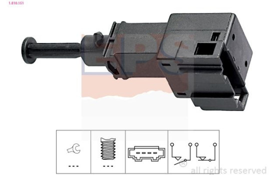 Brake Light Switch Made in Italy - OE Equivalent 1.810.151 EPS Facet