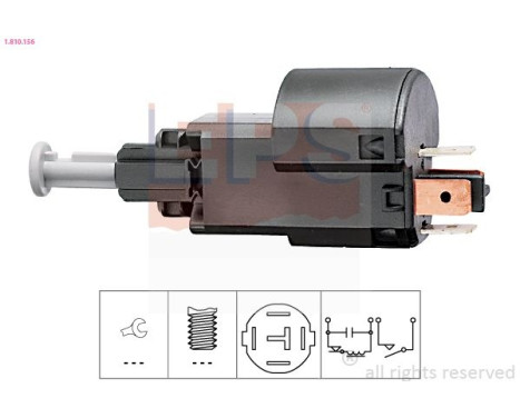 Brake Light Switch Made in Italy - OE Equivalent 1.810.156 EPS Facet