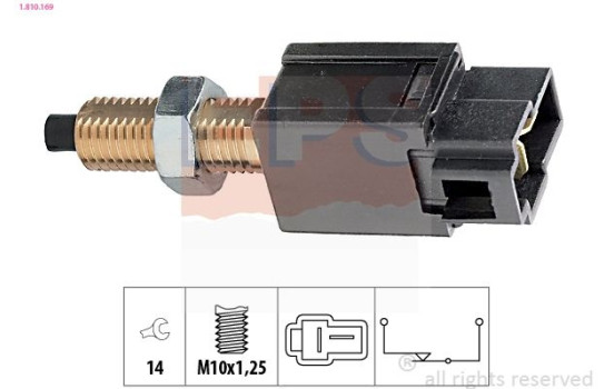 Brake Light Switch Made in Italy - OE Equivalent 1.810.169 EPS Facet