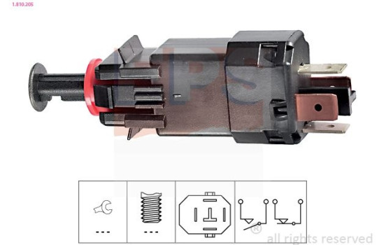 Brake Light Switch Made in Italy - OE Equivalent 1.810.205 EPS Facet