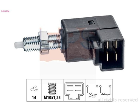 Brake Light Switch Made in Italy - OE Equivalent 1.810.294 EPS Facet