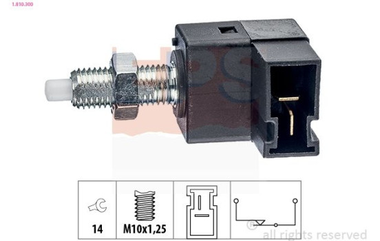 Brake Light Switch Made in Italy - OE Equivalent 1.810.300 EPS Facet