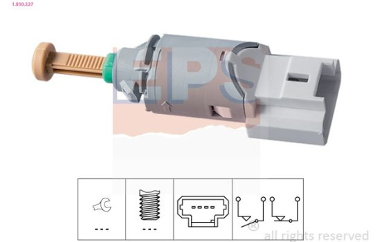 Brake Light Switch Made in Italy - OE Equivalent 1810227 EPS Facet