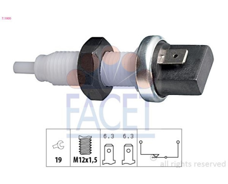 Brake Light Switch Made in Italy - OE Equivalent 7.1000 Facet