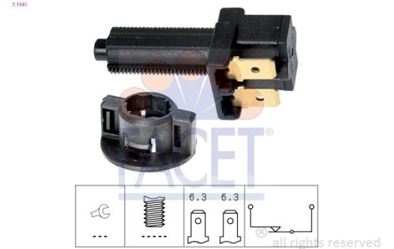 Brake Light Switch Made in Italy - OE Equivalent 7.1041 Facet