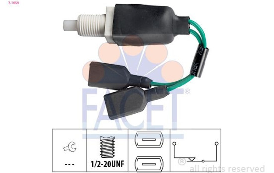 Brake Light Switch Made in Italy - OE Equivalent 7.1059 Facet