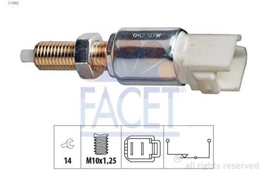 Brake Light Switch Made in Italy - OE Equivalent 7.1062 Facet