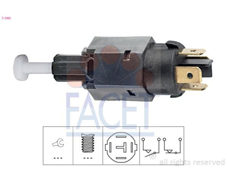 Brake Light Switch Made in Italy - OE Equivalent 7.1065 Facet