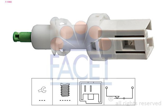 Brake Light Switch Made in Italy - OE Equivalent 7.1068 Facet