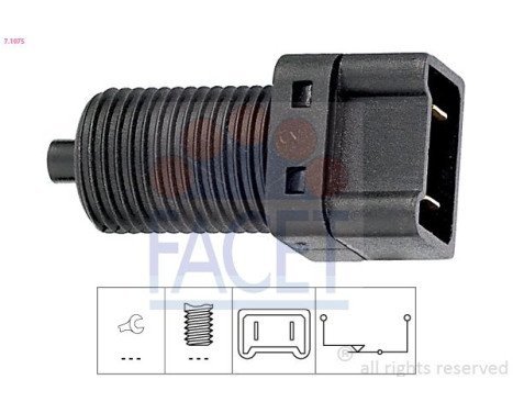 Brake Light Switch Made in Italy - OE Equivalent 7.1075 Facet