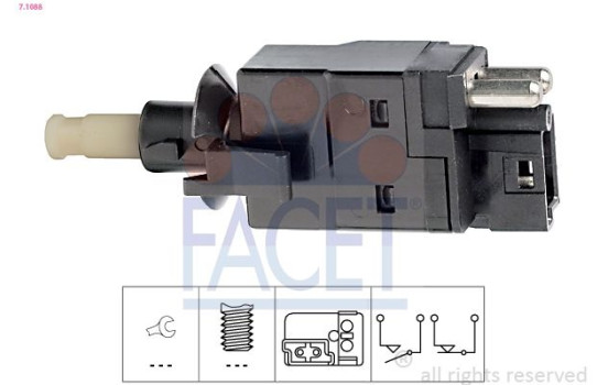 Brake Light Switch Made in Italy - OE Equivalent 7.1088 Facet