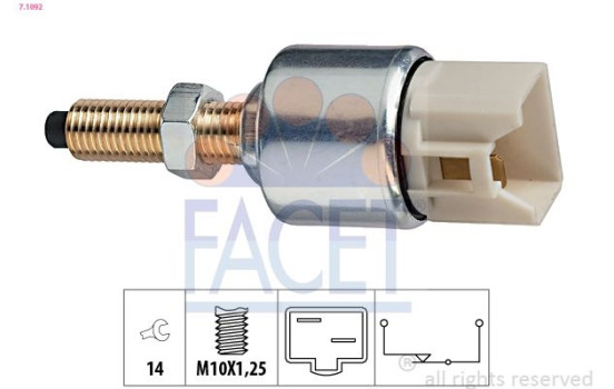 Brake Light Switch Made in Italy - OE Equivalent 7.1092 Facet