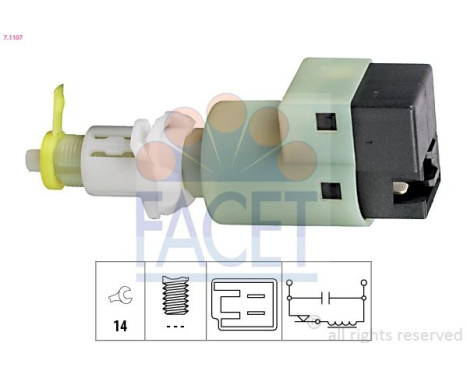 Brake Light Switch Made in Italy - OE Equivalent 7.1107 Facet