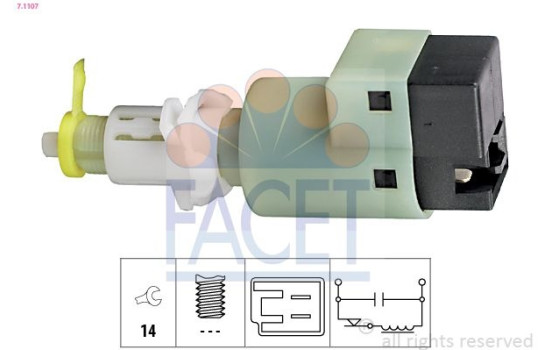 Brake Light Switch Made in Italy - OE Equivalent 7.1107 Facet