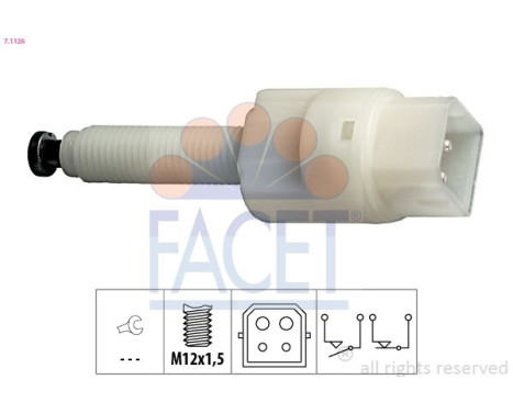 Brake Light Switch Made in Italy - OE Equivalent 7.1126 Facet