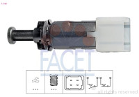 Brake Light Switch Made in Italy - OE Equivalent 7.1149 Facet