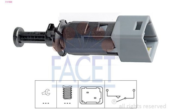 Brake Light Switch Made in Italy - OE Equivalent 7.1150 Facet