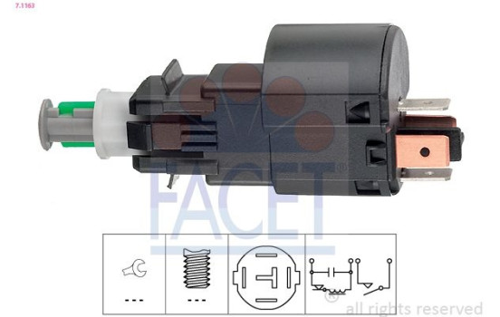Brake Light Switch Made in Italy - OE Equivalent 7.1163 Facet