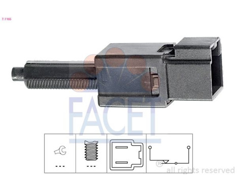 Brake Light Switch Made in Italy - OE Equivalent 7.1165 Facet