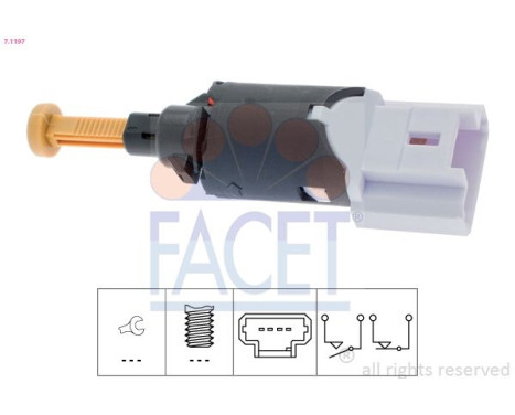 Brake Light Switch Made in Italy - OE Equivalent 7.1197 Facet