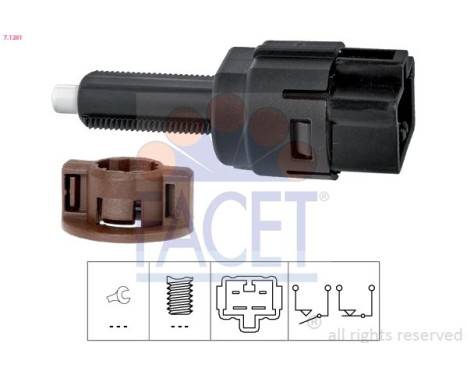 Brake Light Switch Made in Italy - OE Equivalent 7.1261 Facet