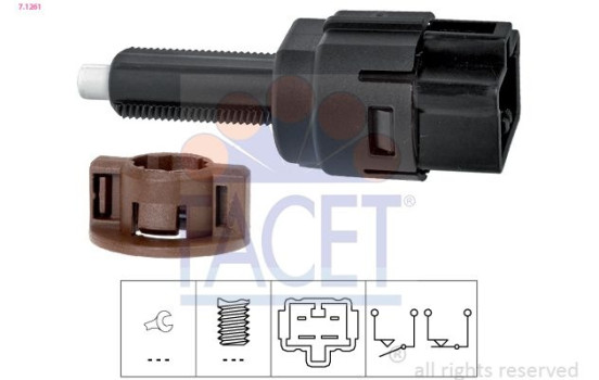 Brake Light Switch Made in Italy - OE Equivalent 7.1261 Facet
