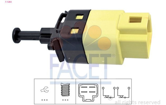 Brake Light Switch Made in Italy - OE Equivalent 7.1264 Facet