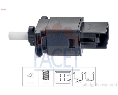 Brake Light Switch Made in Italy - OE Equivalent 7.1272 Facet