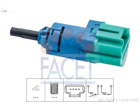 Brake Light Switch Made in Italy - OE Equivalent 7.1286 Facet