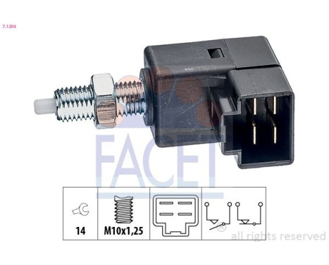 Brake Light Switch Made in Italy - OE Equivalent 7.1294 Facet