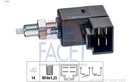 Brake Light Switch Made in Italy - OE Equivalent 7.1294 Facet