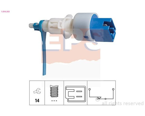 Brake Light Switch Made in Italy - OE Equivalent 1.810.203 EPS Facet