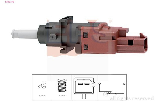 Switch, clutch control (cruise control) Made in Italy - OE Equivalent 1.810.170 EPS Facet