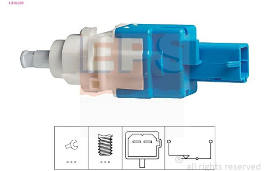 Switch, clutch control (cruise control) Made in Italy - OE Equivalent 1.810.209 EPS Facet