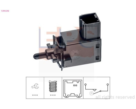 Switch, clutch control (cruise control) Made in Italy - OE Equivalent 1.810.242 EPS Facet