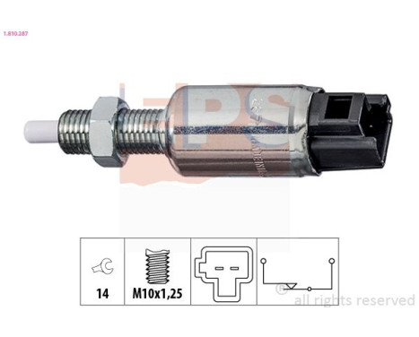 Switch, clutch control (cruise control) Made in Italy - OE Equivalent 1.810.287 EPS Facet