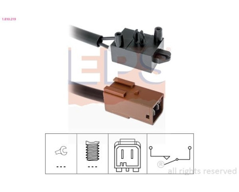 Switch, clutch control (cruise control) Made in Italy - OE Equivalent 1810219 EPS Facet