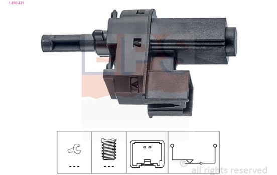 Switch, clutch control (cruise control) Made in Italy - OE Equivalent 1810221 EPS Facet