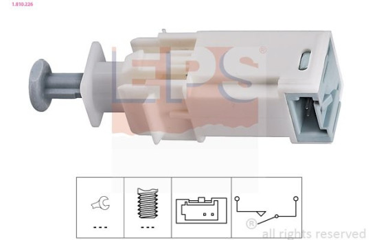 Switch, clutch control (cruise control) Made in Italy - OE Equivalent 1810226 EPS Facet